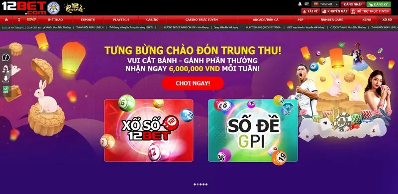 Xổ số trực tuyến 12bet